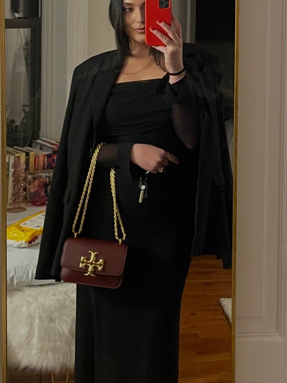Meshki Black Maxi Dress with Long Silhouette